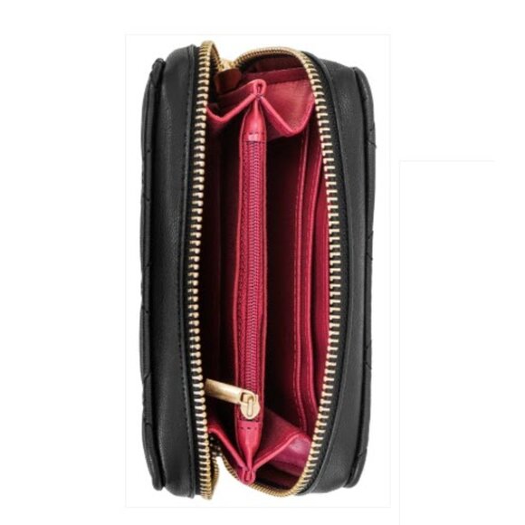 Ellen Tracy Diamond Quilted Zip Around Indexer Wallet - New - Picture 4 of 9